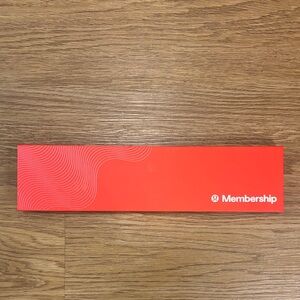 Lululemon Athletica Red Membership Box Pinnacle gift never lost Keychain